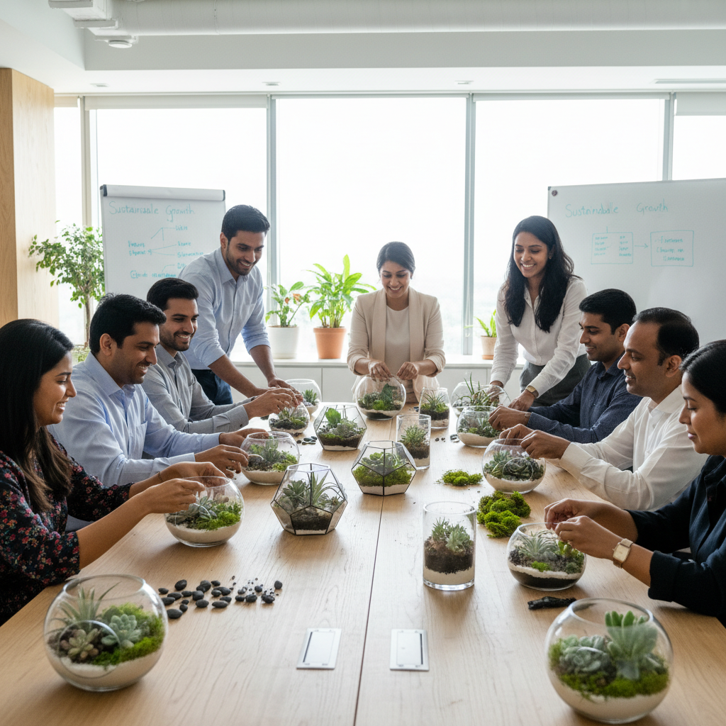 Terrarium Building Workshop for Corporate Teams