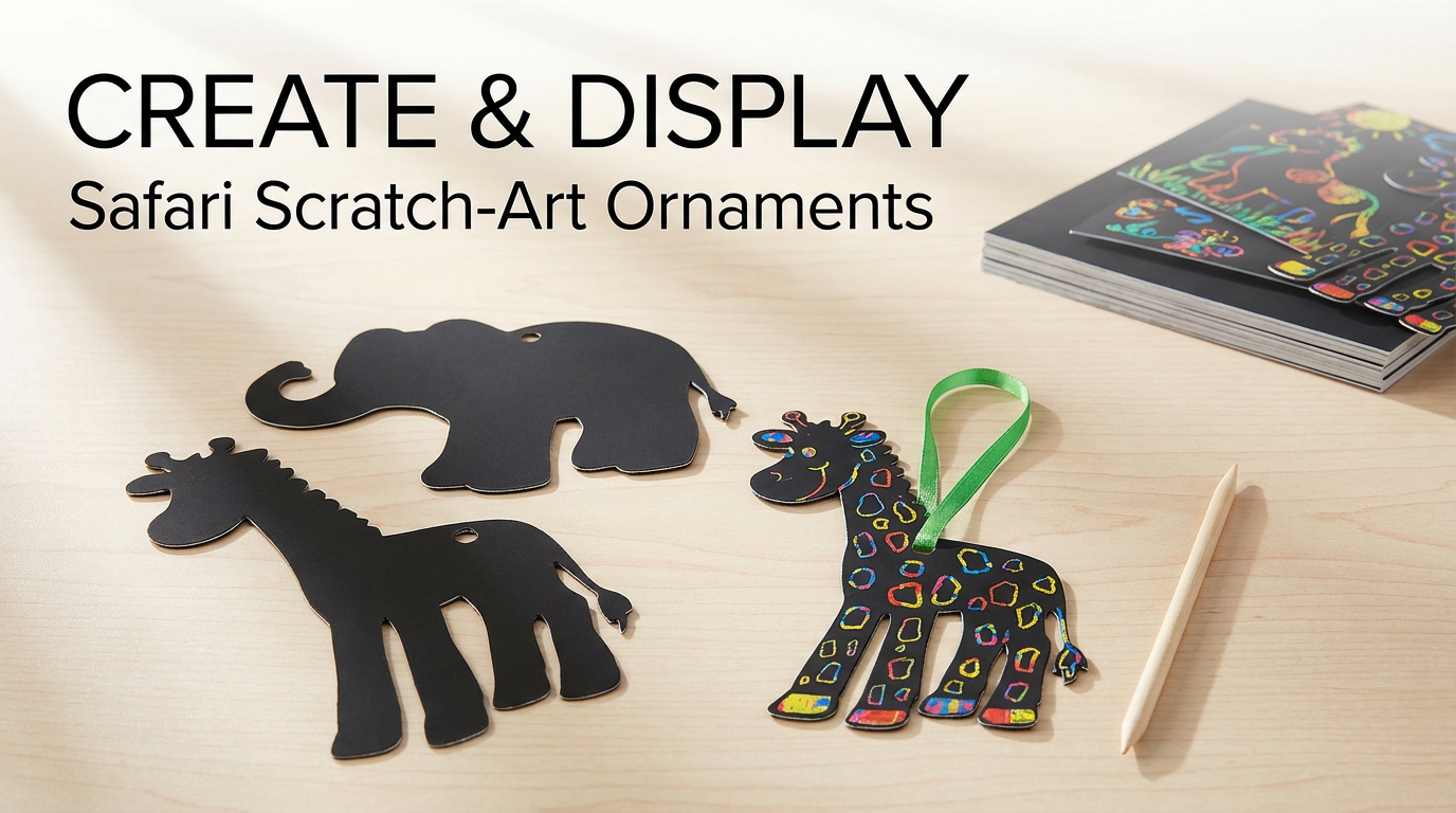 DIY Jungle Safari Scratch Art Kits