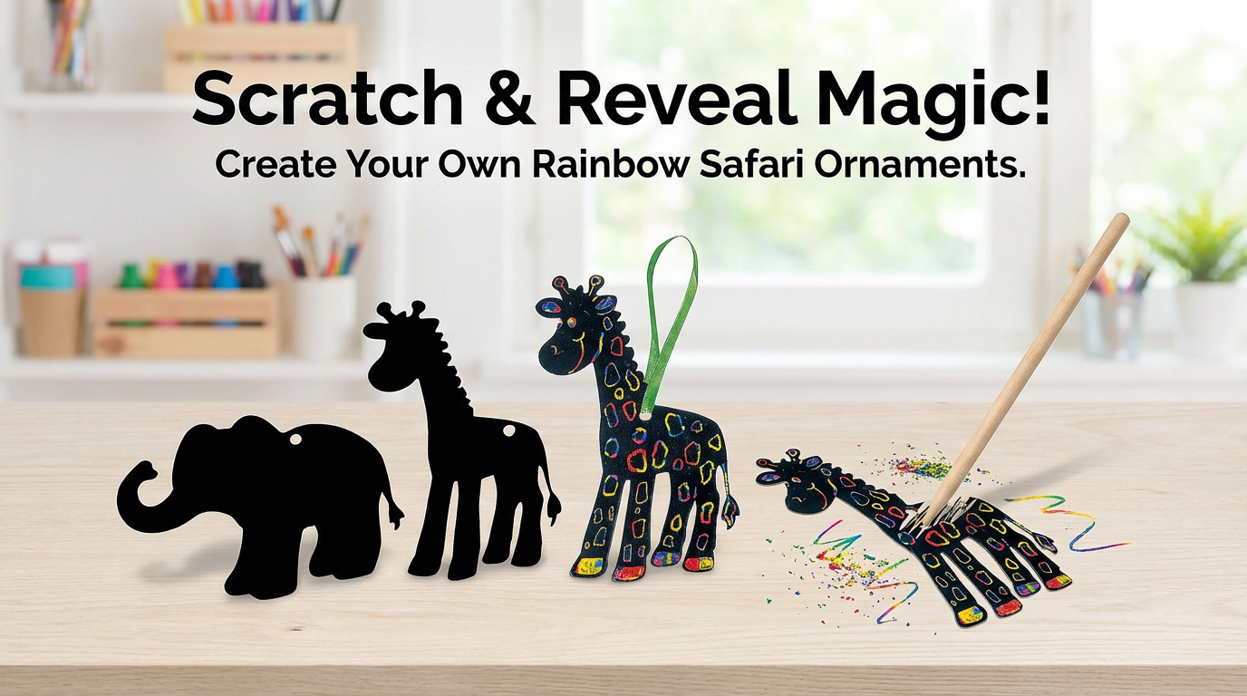 DIY Jungle Safari Scratch Art Kits